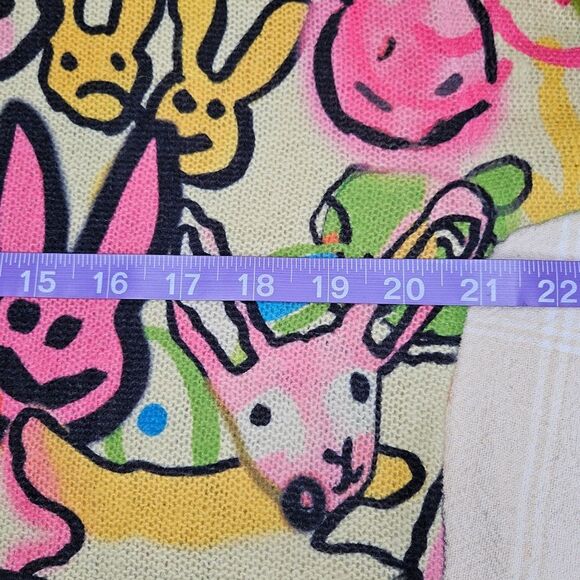 Rabbit Lightweight Crew Neckline Long Sleeves Multicolored & Yellow Knit Sweater - Picture 7 of 11